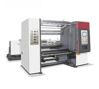 Rebobineuse de découpeuse de papier à grande vitesse | Machine de conversion de carton sans arbre robuste avec contrôle automatique de tension PLC pour la coupe de rouleaux de