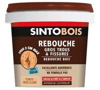 Sinto – Rebouche bois – Gros trous & fissures, prêt-à-l'emploi, sans odeur, 500 g bois clair