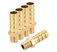 Rebower 5 Pcs Raccord en Laiton pour Tuyau À Embout Mâle, 8mm Barb x M8x1mm Male pour Industriel, Automobile, Transfert de Fluides, Jardinage Domestique Et Façonnage de L'eau