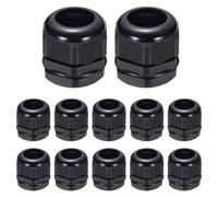 Rebower Lot de 12 presse-étoupes NPT1-1/4,25-32 mm Noir | Connecteur étanche IP68 en nylon pour extérieur, solaire, train, centre de données