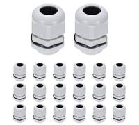 Rebower Lot de 20 presse-étoupes en nylon NPT3/4.13-18 mm Blanc | Décharge de câble étanche IP68 étanche aux liquides pour extérieur, solaire, train, centre de données