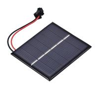 Rebower Mini panneau solaire polycristallin 3 V 0,45 W 150 mA 2,4 x 2,2 | Petites cellules photovoltaïques solaires époxy 60 x 55 mm avec câble SM2P 2,54 mâle pour lampe de poche à jouets électriques