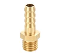 Rebower Raccord Laiton pour Tuyau À Embout Mâle 8mm Barb x M12x1.5mm Mâle | 1 Pcs, pour Industrial Automotive Transfert de Fluides Jardinage Domestique Et Façonnage de L'Eau
