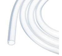Rebower Tuyau en Silicone de 3 Mètres, 6 mm de Diamètre Intérieur et 8 mm de Diamètre Extérieur, Transparent, en Plastique Industriel pour Pompage, Vidange, Irrigation, Brassage, 1/4 Pouce