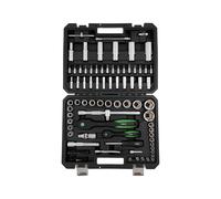 Jeu de 93 douilles RECA ECO 1/2' & 1/4' | Coffret à cliquet | Coffret à outils | Chrome-Vanadium | Cliquets à denture fine | Coffret verrouillable