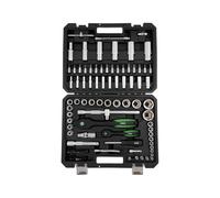 Jeu de 93 douilles RECA ECO 1/2' & 1/4' | Coffret à cliquet | Coffret à outils | Chrome-Vanadium | Cliquets à denture fine | Coffret verrouillable