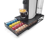 RECAPS support de dosette de café tiroir stockage Capsules de café organisateur de cuisine Compatible avec les magasins Vertuoline 40 Capsules couleur noire