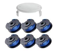 Reccisokz 6 PièCes Bobines Pour Fil Coupe Bordure Parkside, Avec Couvercle, Fil Nylon AméLioré, Anti-DéChirure, PièCe De Rechange Universelle Pour Tondeuses à Gazon