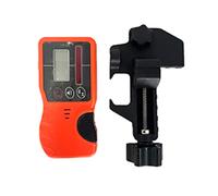 Récepteur de Niveau Laser Rotatif Autonivelant pour Extérieur avec Pince Robuste et Lumière Rouge