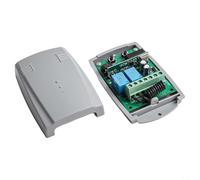 Récepteur de télécommande sans fil à 2 canaux 433,92 MHz, module d'ouverture de porte de garage 12 V/24 V CC pour systèmes à code fixe et roulant