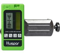 Récepteur laser Huepar, double écran LCD, haute précision,Coquille verte