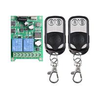 Récepteur radio universel à 2 canaux, 12-24 V, télécommande sans fil pour porte de garage, 10 A, 433 MHz, lumière du moteur, interrupteur de sortie relais