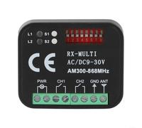 Récepteur sans fil multi-fréquences 300-868 MHz, ouvre-porte de garage à code roulant/fixe, compatible avec Nice FAAC Hormann pour Marantec Sommer, AC/DC 9 V-30 V (Noir)