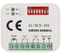 Récepteur universel compatible avec Sommer 4796V000, 4796V001, 4796V002, 4754V001, 4754V000, 4757V001 868,8 MHz Récepteur radio 2 canaux 433-868 MHz Rolling/Fixe. ed code 12 24 V CA/CC