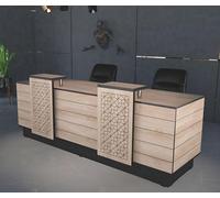 Réception Guichet d'accueil Comptoir d'accueil Bureau Hôtel Bois Marron Table