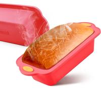 Recette - Moule à pain rectangulaire en silicone - 1000 g Moule à pain démontable - Moule à gâteau - Moule à tarte