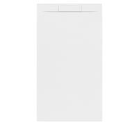 Receveur 160x90x3cm Extra-plat en Polybéton Blanc Mat Effet Pierre - Redécoupable - LIANA