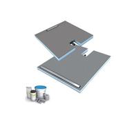 Receveur à carreler 120 x 90 cm Wedi Fundo Plano Linea - écoulement linéaire sortie sur le coté + kit d'étanchéité