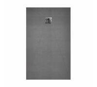 Receveur de Douche à Carreler 120x80cm avec Bonde à Sortie Verticale - Grille Inox Chrome