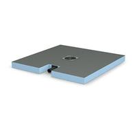 Receveur à carreler extra-plat Plano 900 x 900 x 65 mm avec bonde horizontale intégrée