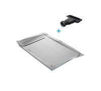 Receveur à carreler MARMOX mono pente et grille caniveau inox excentrée