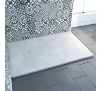 Receveur a poser en materiaux composite SMC - Finition ardoise blanc mat - 90x140 cm