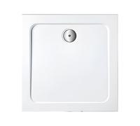 Receveur de douche 100 x 100 cm JACOB DELAFON Flight carré blanc avec bonde verticale chromé