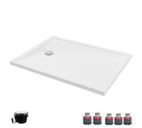Receveur de douche 120 x 90 cm JACOB DELAFON Gaspard bonde à gauche + bonde + kit