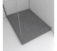 Receveur de douche 120x90cm effet pierre - ardoise gris - Stone 2 AURLANE