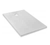 Jacob Delafon - Receveur de Douche Extraplat IPSO - 160x80x4 cm - Fabrication Française - Matériaux Recyclés - Sans Ressaut - Antidérapant, Antifongique - Texture Pierre, Blanc Mat - E62308-WPM