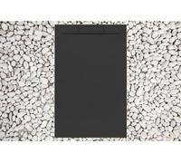 Receveur de douche 200X100 cm noir Vulcano Line PLUS en résine et poudre de marbre avec grille latérale en MARMORESINA - FRASCIO