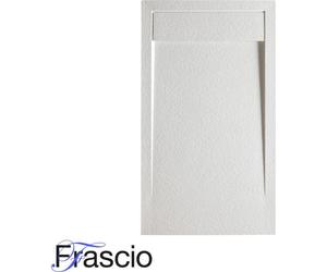 Receveur de douche 70 x 135 cm avec grille en marbre Vulcano Line Slim blanc en résine et marbre avec garniture d'écoulement e - FRASCIO