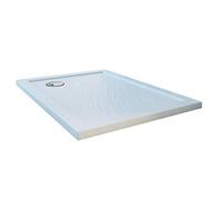 Receveur de douche 70x120x4cm rectangle acrylique avec bordures blanc effet pierre mod. Flower