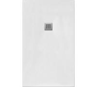 Receveur de douche 70X135 cm Vulcano Line Slim Blanc en résine et poudre de marbre avec écoulement libre - FRASCIO