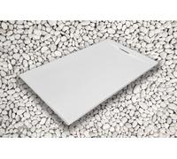 Receveur de douche 80x180 cm Blanc Vulcano Line PLUS En résine et poudre de marbre Avec grille latérale EN MARMORESINA - FRASCIO