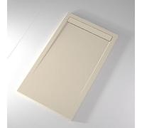 Receveur de douche 80x180 cm extra plat CLEVER en résine surface ardoisée beige