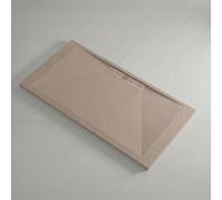 Receveur de douche 80x180 cm extra plat EDIS en résine surface ardoisée beige