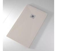 Receveur de douche 80x180 cm extra plat ONDA en résine surface ardoisée beige