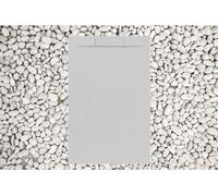 Receveur de douche 80x180 cm Gris perle Vulcano Line PLUS En résine et poudre de marbre Avec grille latérale EN MARMORESINA - FRASCIO