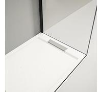 Receveur de douche 80x180cm extra plat LUX en résine surface ardoisée blanc