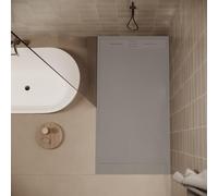 Receveur de douche 90 x 160 cm extra plat gris SALVI en SoliCast® surface ardoisée