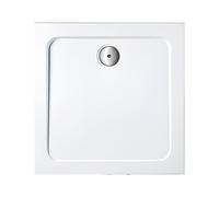 Receveur de douche 90 x 90 cm JACOB DELAFON Flight carré blanc avec bonde verticale chromé