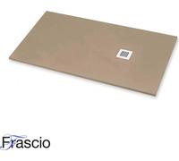 Receveur de douche 90X140 cm Vulcano Line Slim Beige Ral 1019 en résine synthétique et poudre de marbre avec écoulement libre - FRASCIO
