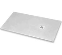Receveur de douche 90X140 cm Vulcano Line Slim gris clair Ral 7035 en résine synthétique et poudre de marbre avec écoulement libre - FRASCIO