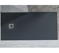 Receveur de douche 90X90 cm Vulcano Line Slim couleur anthracite en résine synthétique et poudre de marbre avec écoulement libre - FRASCIO