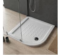 Receveur de douche 90x90 h.5 5 semi-circulaire en céramique Linea