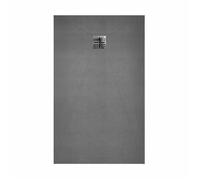 Receveur de douche à carreler 120x90 cm avec bonde à sortie Horizontale - Grille finition chrome