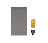 Receveur de douche à carreler 120 x 100 cm WEDI Fundo Riolito Neo + bonde verticale + barrette de finition + colle 320