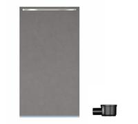 Receveur de douche à carreler 120 x 80 cm WEDI Fundo Riolito Neo avec écoulement horizontal + barrette de finition 70 cm