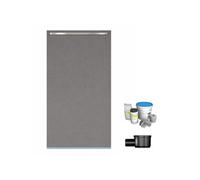 Receveur de douche à carreler 160 x 100 cmWEDI Fundo Riolito Neo + barrette de finition + bonde horizontale + kit d'étanchéité